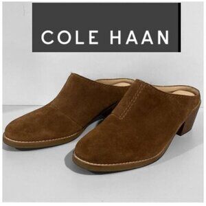 COLE HAAN Andi Suede Mules Shoes Size 8.5